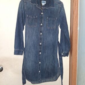 Old Navy Blue Denim Shirt Dress